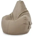 Green Bean Sitzsack, Taupe, Textil, F&uuml;llung: Styroporkugeln, Oval, 70x90x80 cm,