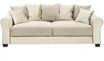 Mid.you 3-Sitzer-Sofa, Creme, Kunststoff, 247x95x115 cm, Made in EU, Schlafen auf