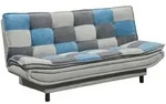 Mid.you Schlafsofa, Blau, Schlamm, Dunkelgrau, Kunststoff, 188x90x89 cm, Schlafen auf
