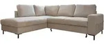 Mid.you Ecksofa, Beige, Metall, 6-Sitzer, Ottomane links, L-Form, 237x197 cm,...
