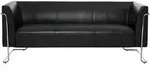 Mid.you 3-Sitzer-Sofa, Schwarz, Metall, 179x71x74 cm, R&uuml;cken echt, Wohnzimmer, Sofas