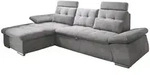 Mid.you Ecksofa, Grau, Kunststoff, Uni, F&uuml;llung: Polyester, L-Form, links
