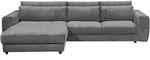Mid.you Ecksofa, Anthrazit, Kunststoff, 3-Sitzer, seitenverkehrt montierbar, L-Form,