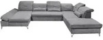 Mid.you Wohnlandschaft, Dunkelgrau, Metall, 8-Sitzer, U-Form, 350x245 cm, Made in EU,