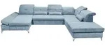 Mid.you Wohnlandschaft, Blau, Metall, 8-Sitzer, U-Form, 350x245 cm, Made in EU,