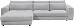Mid.you Ecksofa, Hellgrau, Kunststoff, 3-Sitzer, L-Form, seitenverkehrt...