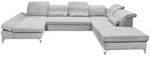 Mid.you Wohnlandschaft, Hellgrau, Metall, 8-Sitzer, U-Form, 350x245 cm, Made in EU,