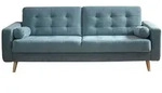 Mid.you Schlafsofa, Blau, Holz, 222x86x90 cm, R&uuml;cken echt, Wohnzimmer, Sofas &