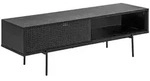 Lowboard, Schwarz, Metall, Holzwerkstoff, 140x44.5x40 cm, Reach, Wohnzimmer,