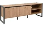 Mid.you Tv-Element, Anthrazit, Eiche, Holzwerkstoff, 3 F&auml;cher, 160x55x40 cm,