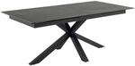 Mid.you Esstisch, Schwarz, Keramik, rechteckig, eckig, 100x75.5x200-240 cm,