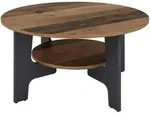 Mid.you Couchtisch, Anthrazit, Alteiche, Holzwerkstoff, rund, 80x42.5x80 cm, FSC Mix,