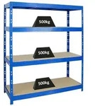 Proregal Schwerlastregal, Blau, Metall, Rechteckig, 160x180x60 cm, Freizeit,
