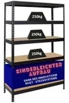 Proregal Schwerlastregal, Schwarz, Metall, Rechteckig, 120x180x45 cm, Freizeit,