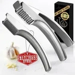 Gourmet Easy Knoblauchpresse-Set,Knoblauchpresse, Edelstahl, Metall, 5.1 cm, Kochen,