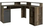 Mid.you Eckschreibtisch, Anthrazit, Alteiche, Holzwerkstoff, rechteckig, 139x90x139