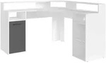 Mid.you Eckschreibtisch, Anthrazit, Wei&szlig;, Holzwerkstoff, rechteckig, 139x90x139 cm,