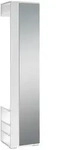 Mid.you Garderobenschrank, Wei&szlig;, Glas, Holzwerkstoff, 2 F&auml;cher, 40x184x35 cm, Fsc,