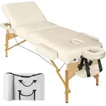 tectake Massageliege, Beige, Holz, 102x90x218 cm, Freizeit, Wellness, K&ouml;rperpflege,