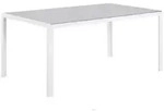 Beliani Gartentisch, Grau, Glas, 6-Sitzer, Rechteckig, 160x71x91 cm, Gartenm&ouml;bel,