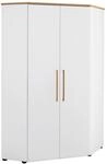 Paidi Eckkleiderschrank Oscar, Wei&szlig;, Eiche, Holzwerkstoff, Eiche, massiv, 6 F&auml;cher,