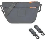 L&auml;ssig Schultertasche, Anthrazit, Textil, 13x19x36 cm, verstellbarer...