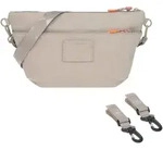 L&auml;ssig Schultertasche, Beige, Textil, 13x19x36 cm, verstellbarer Schultergurt,