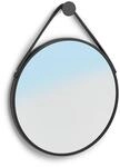 Zeller Present Wandspiegel, Schwarz, Metall, Glas, rund, 40x40x2 cm, Spiegel,