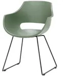 Livetastic Armlehnstuhl, Gr&uuml;n, Schwarz, Metall, Kunststoff, Kufe, 57x80x58 cm,