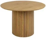 P & B Esstisch, Natur, Holzwerkstoff, rund, S&auml;ule, 120x75x120 cm, Esszimmer,...