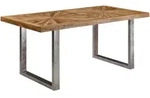 Mid.you Esstisch, Braun, Holz, Mangoholz, massiv, rechteckig, U-Form, 90x76.5x180 cm,