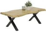 Boxxx Couchtisch, Wildeiche, Schwarz, Holzwerkstoff, Metall, Holzoptik, rechteckig,