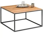 Johann Jakob Couchtisch, Schwarz, Eiche, Holz, Wildeiche, massiv, quadratisch,