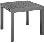 Juskys Gartentisch, Grau, Metall, 80x75x80 cm, Gartenm&ouml;bel, Gartentische,