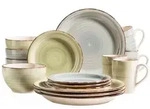 M&auml;ser Kombiservice, Olivgr&uuml;n, Blaugrau, Keramik, 16-teilig, 390 ml, Essen &