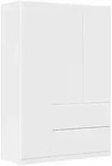 Rauch M&ouml;bel Dreht&uuml;renschrank, Wei&szlig;, Holzwerkstoff, 2 F&auml;cher, 2 Schublade(n)