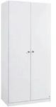 Xora Dreht&uuml;renschrank, Wei&szlig;, Holzwerkstoff, 4 F&auml;cher, 91x197x54 cm, Blauer Engel,