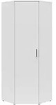 Milino Eckschrank, Wei&szlig;, Holzwerkstoff, 5 F&auml;cher, 71.5x195x71.5 cm, FSC Mix,