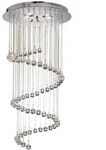 Searchlight Deckenleuchte Hallway, Chrom, Glas, Metall, 80 cm, Lampen & Leuchten,