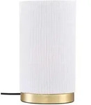 PR Home Tischleuchte Dora, Braun, Gold, Metall, Textil, 25 cm, Lampen & Leuchten,