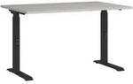 Germania Schreibtisch, Schwarz, Kaschmir, Metall, Holzwerkstoff, rechteckig, C-Form,
