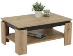 Boxxx Couchtisch, Schwarz, Eiche Artisan, Holzwerkstoff, rechteckig, eckig,
