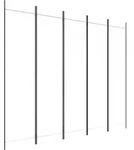 vidaXL Paravent, Wei&szlig;, Textil, 250x200x0.1 cm, Wohnzimmer, Raumteiler & Paravents,