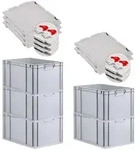 Proregal Eurobox, Rot, Kunststoff, Rechteckig, 40x32x60 cm, Ordnen & Aufbewahren,