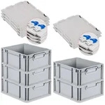 Proregal Eurobox, Blau, Kunststoff, Rechteckig, 30x17x40 cm, Ordnen & Aufbewahren,