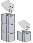Proregal Eurobox, Schwarz, Kunststoff, Rechteckig, 30x32x40 cm, Ordnen & Aufbewahren,
