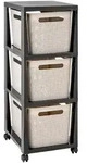 Rotho Allzweckwagen Brisen, Cappuccino, Anthrazit, Kunststoff, 3 Schublade(n)