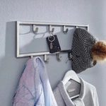 Mid.you Wandgarderobe, Silber, Metall, 50x20x4 cm, Garderobe, Garderobenleisten &