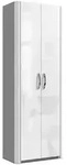 Moderano Garderobenschrank, Wei&szlig;, Alu, Metall, Glas, Holzwerkstoff, 1 F&auml;cher,