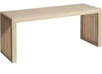 Mid.you Sitzbank, Natur, Holz, Bambus, massiv, 2-Sitzer, 104x43x35 cm, Holzm&ouml;bel,